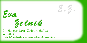eva zelnik business card